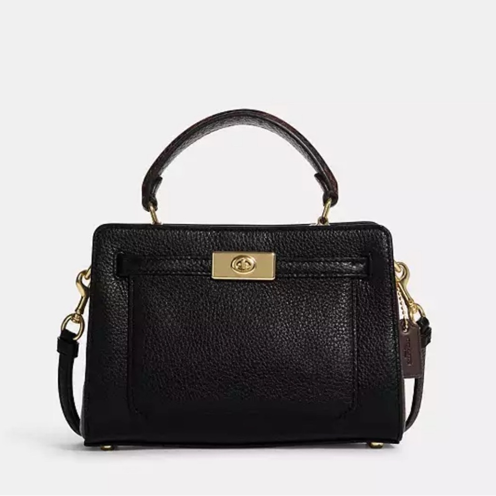 Coach  Mini Lane Top Handle Leather Handbag. Sold out. Two tone